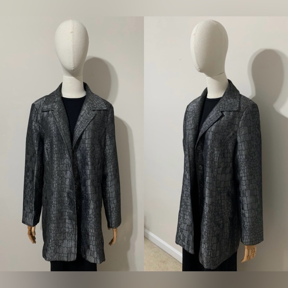 Grey / Silver Patterned Blazer / Jacket - image 1